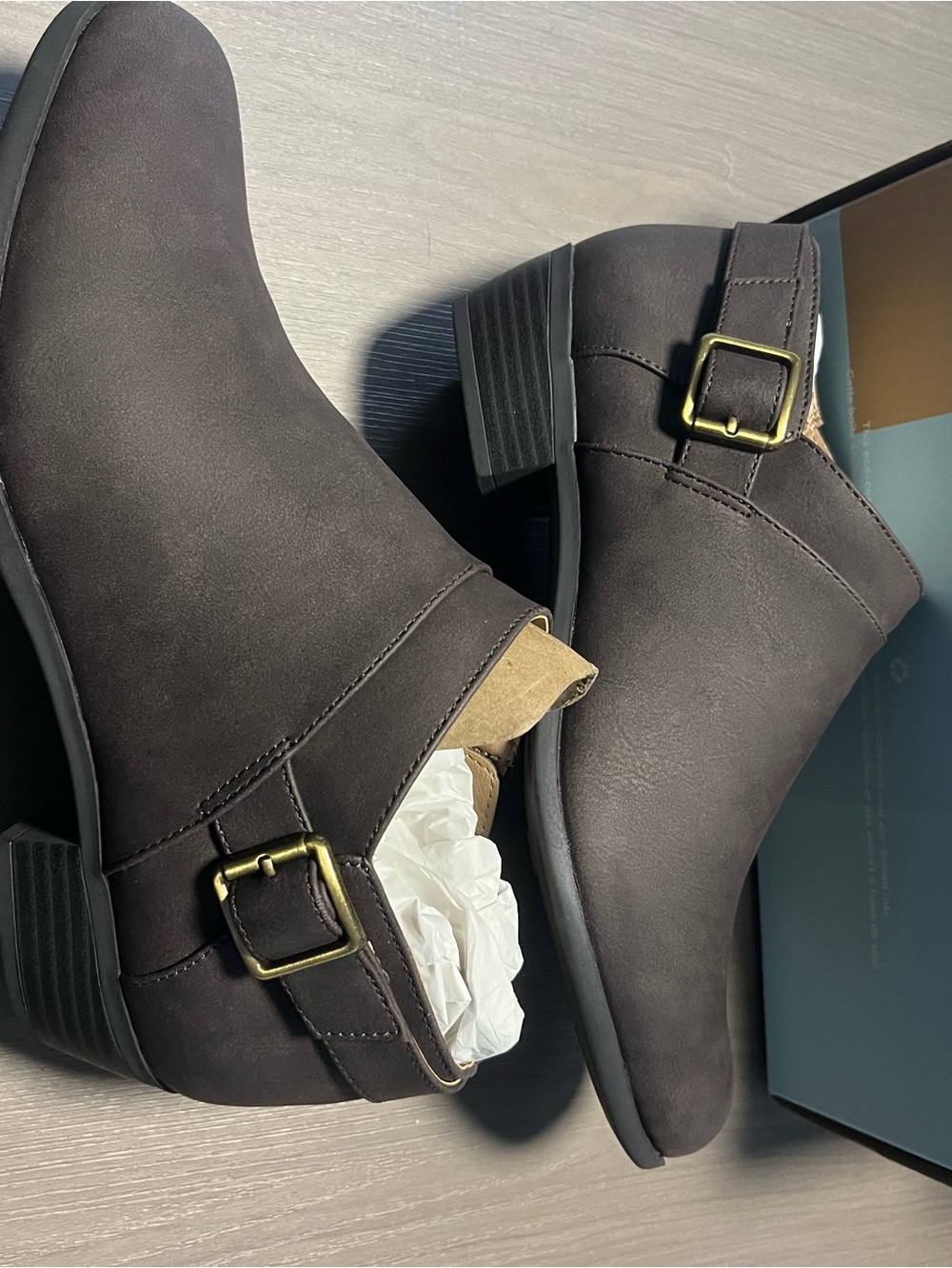 Life Stride Velocity 2.0 Women's Brown Buckle Ankle Boots